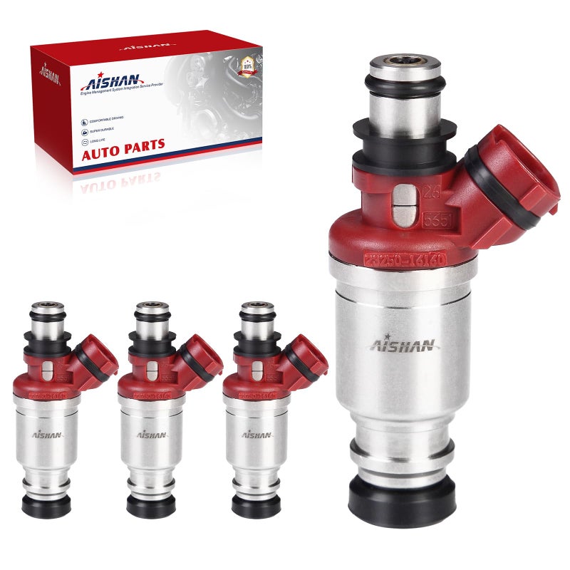 AISHAN 4PCS Fuel Injectors 2 Holes Compatible with Toyota Corolla 19931997 for Toyota Celica 19941997 for Geo Prizm 1993 1994 1995 1996 1997 L4 18L Replace 2325016160 2320916160 - Image 2