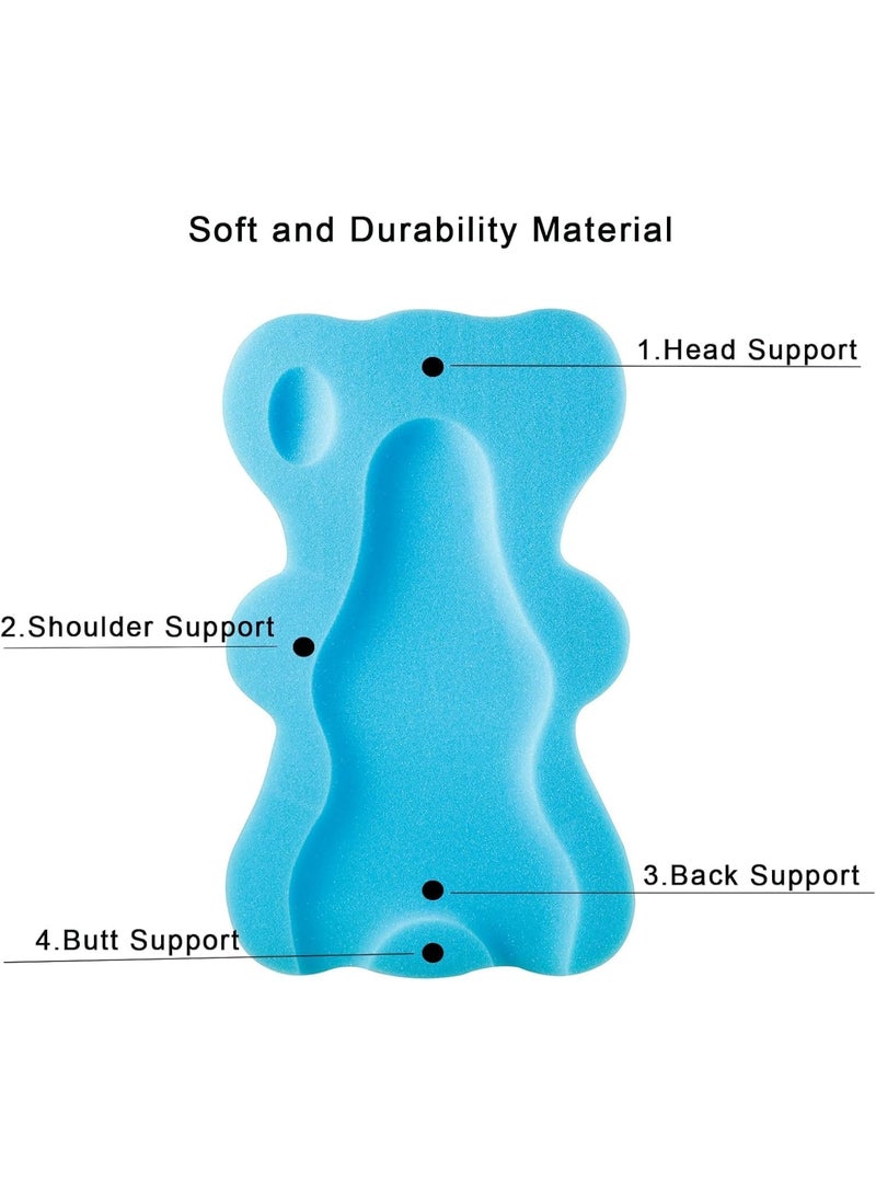 Baby Bath Sponge, Infant Soft Bath Sponge Mat, Baby Bath Mat Newborn Odor Free Bath Cushion,Thicker and Softer, Breathable and Water Absorbent, for Baby Bathing Use, Blue - Image 5