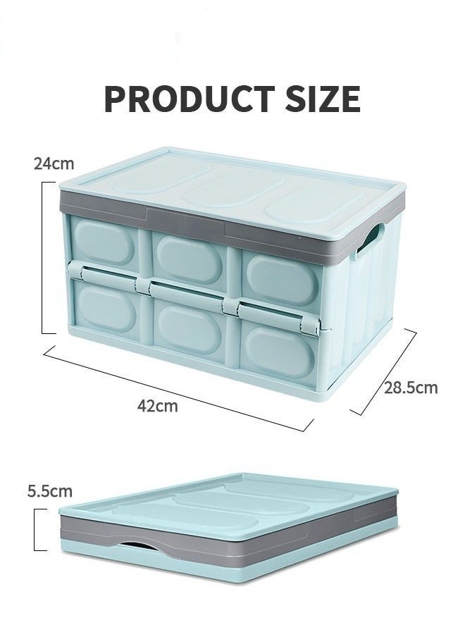 MIXDE Foldable Storage Box,Collapsible Camping Box With  Lid For Indoor Pool Toys Snacks, Portable Waterproof Storage Container For Outdoor Barbeque Picnic Fishing Car,Home Garage Organization  - Image 3