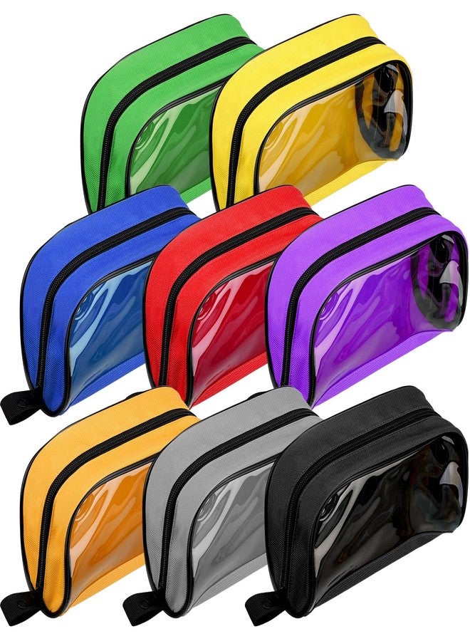 Oudain 8 Pcs First Aid Bag Empty 8 Colors First Aid Pouches Portable Medical Bag with Zipper and Transparent Window Medical Organizer Kit Accessory for Home Outdoor Travel Supplies - Image 1