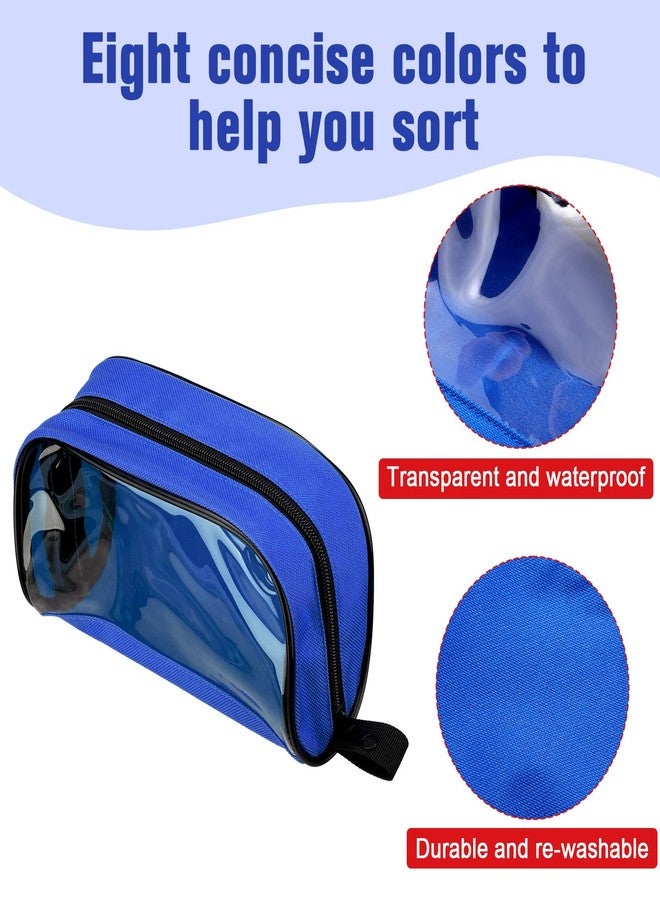 Oudain 8 Pcs First Aid Bag Empty 8 Colors First Aid Pouches Portable Medical Bag with Zipper and Transparent Window Medical Organizer Kit Accessory for Home Outdoor Travel Supplies - Image 3