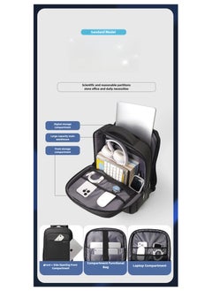 T I G O 16 inch Waterproof Unisex Travel Backpack with USB Charging Port | Anti-Theft, Anti-Scratch Laptop Bag for Men, Women & Kids | Fits 16” Laptop Lightweight, Durable, Business & School Use Black  - Image 2