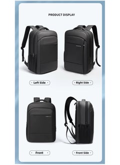 T I G O 16 inch Waterproof Unisex Travel Backpack with USB Charging Port | Anti-Theft, Anti-Scratch Laptop Bag for Men, Women & Kids | Fits 16” Laptop Lightweight, Durable, Business & School Use Black  - Image 3