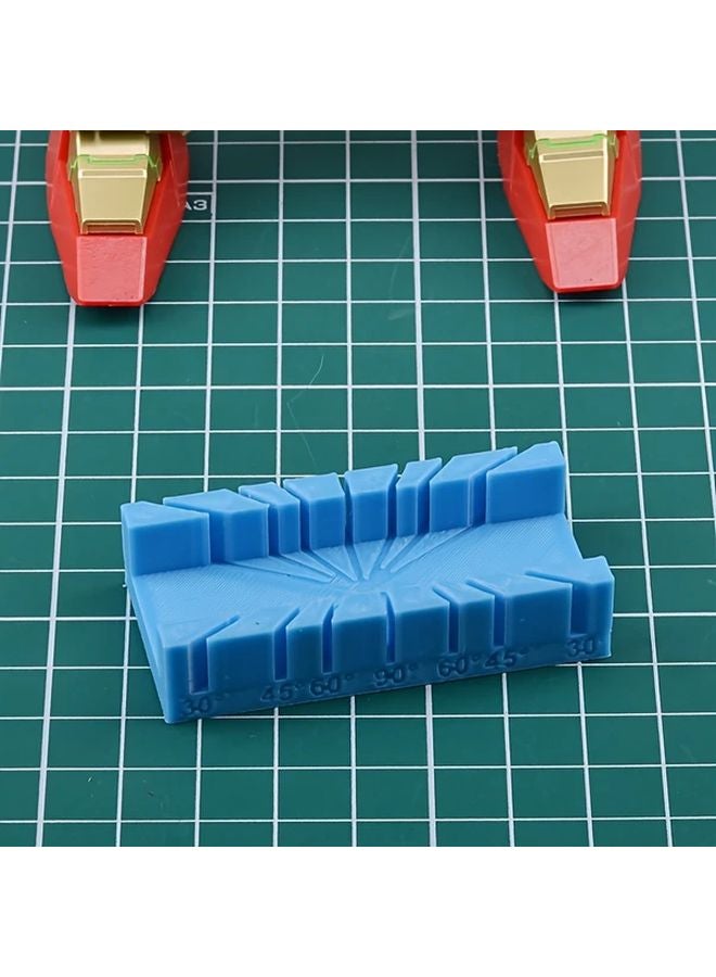 Blue Angle Cutting Aid Tool With Markings For 30 45 And 90 Degree Cuts - Image 1