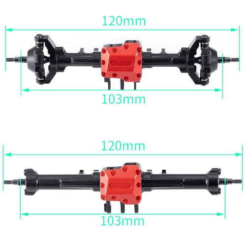 MOHERO TRX4M Extended Front Rear Axles Set 4mm Aluminum Alloy Complete Axles for 118 Scale RC Crawler Car Upgrade Part Axles Set - Image 5