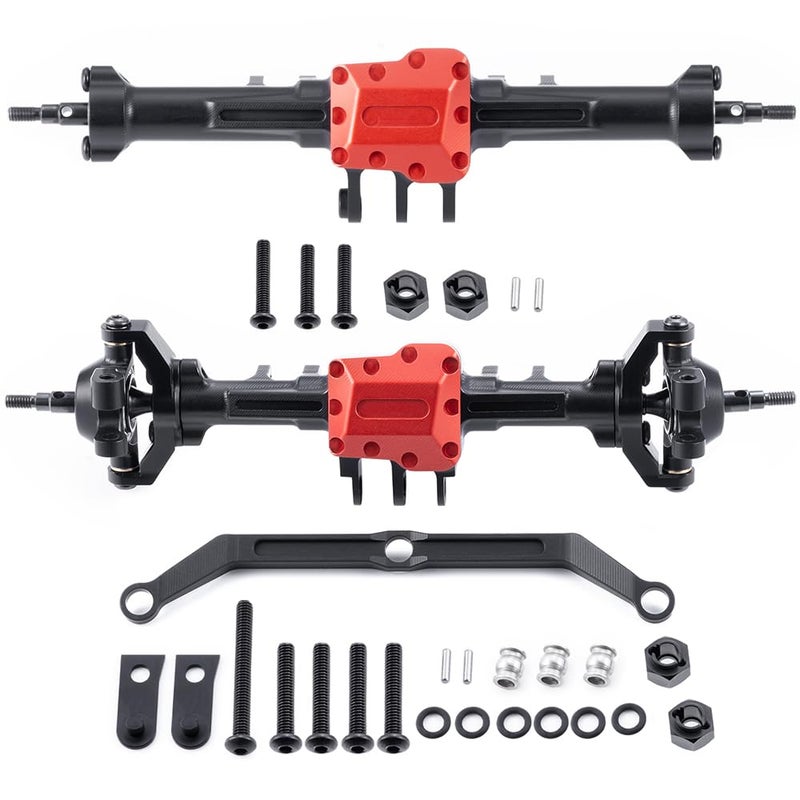 MOHERO TRX4M Extended Front Rear Axles Set 4mm Aluminum Alloy Complete Axles for 118 Scale RC Crawler Car Upgrade Part Axles Set - Image 2