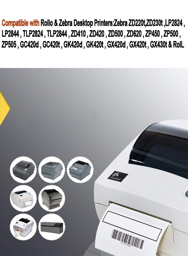 Office Maker 50mm x 25mm Direct Thermal Barcode Label Sticker 1000 Labels per Roll - 5  Rolls  For Zebra ZD220t/ZD230t - Image 2