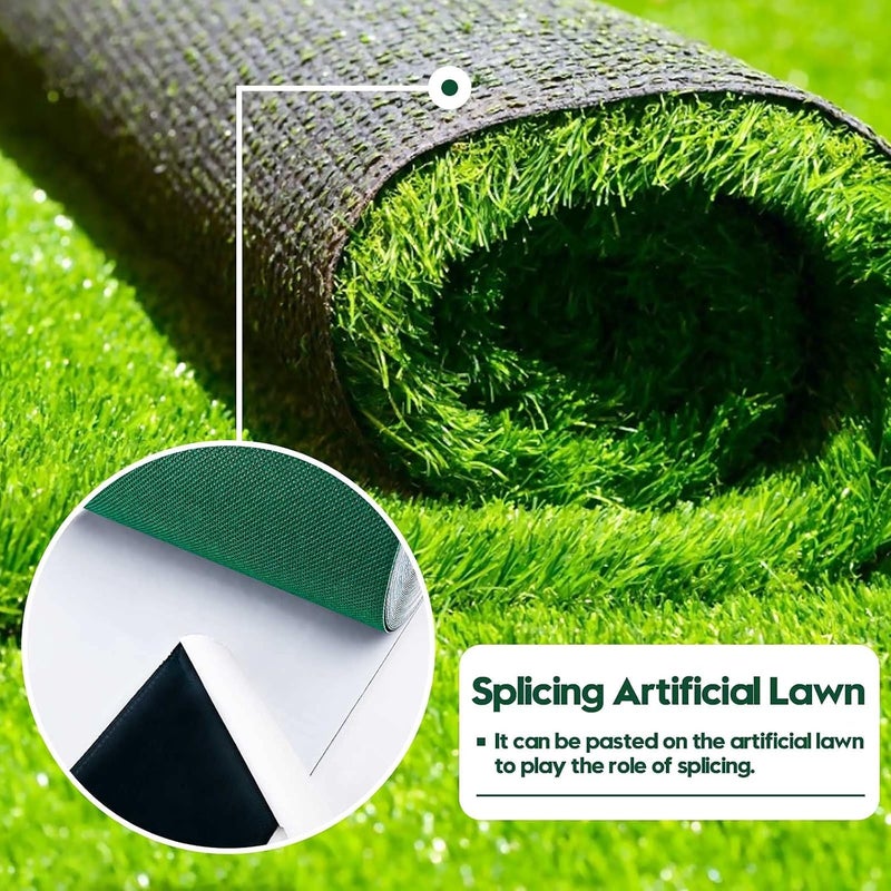 Inchoco Artificial Grass Seaming Turf Tape Self- Adhesive Single-Sided 6 Inch Width x 390 Inch Long Synthetic Seam Tape Jointing Fixing Fake Grass Carpets Connecting Green Lawn Mat Rug - Image 3