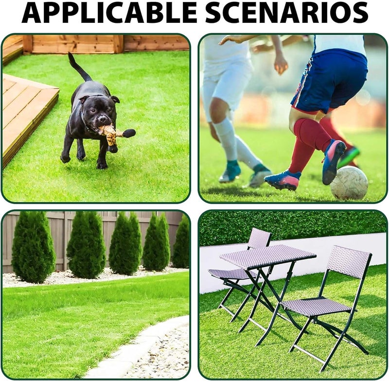 Inchoco Artificial Grass Seaming Turf Tape Self- Adhesive Single-Sided 6 Inch Width x 390 Inch Long Synthetic Seam Tape Jointing Fixing Fake Grass Carpets Connecting Green Lawn Mat Rug - Image 5