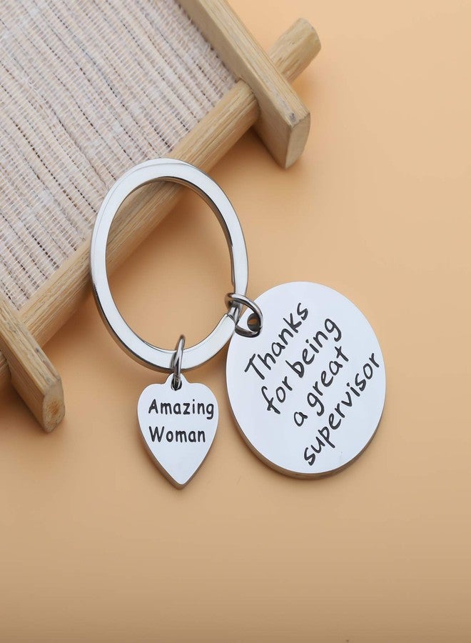 SEIRAA Supervisor Gift Amazing Woman Jewelry Gifts For Women Boss Thank You Keychain Supervisor Appreciation Gift (Supervisor keychain) - Image 4