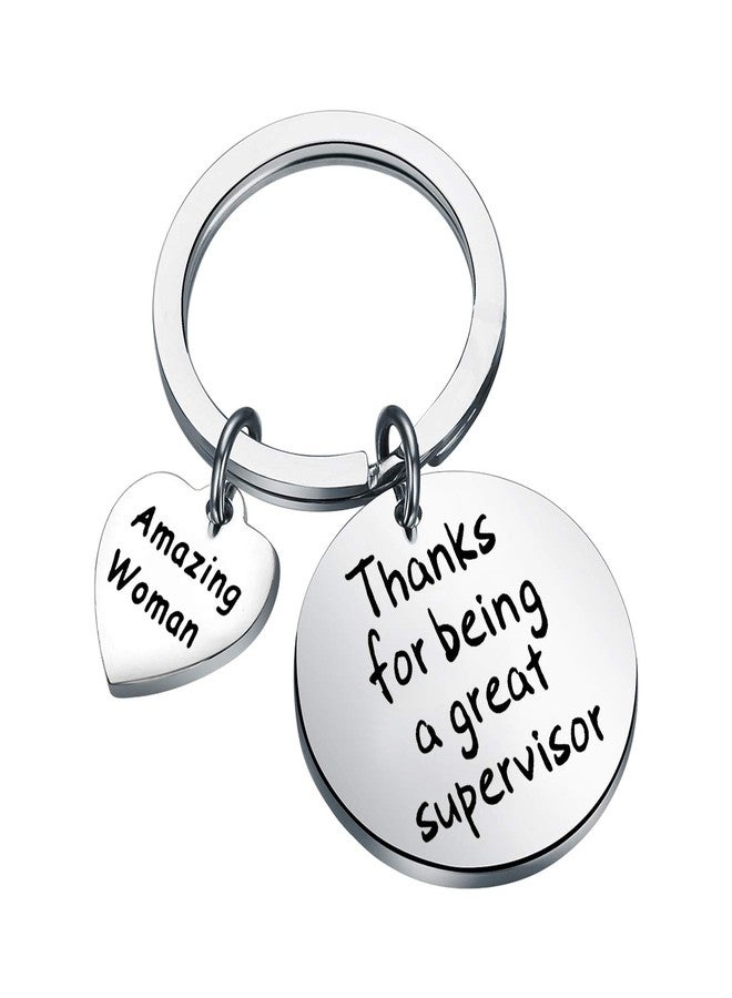 SEIRAA Supervisor Gift Amazing Woman Jewelry Gifts For Women Boss Thank You Keychain Supervisor Appreciation Gift (Supervisor keychain) - Image 1