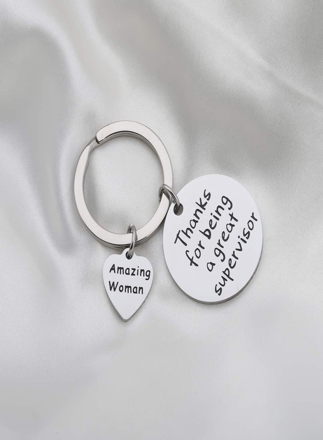 SEIRAA Supervisor Gift Amazing Woman Jewelry Gifts For Women Boss Thank You Keychain Supervisor Appreciation Gift (Supervisor keychain) - Image 3