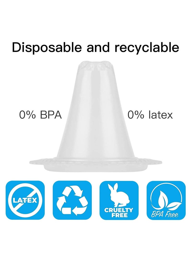 Chabeia 120 Pcs-Disposable Ear Thermometers Probe Covers, Soft Ergonomic Earmuffs Non Contact Ear Replacement Ear Thermometer Lens Filters for All Braun Digital Thermometers Sleeve - Image 3