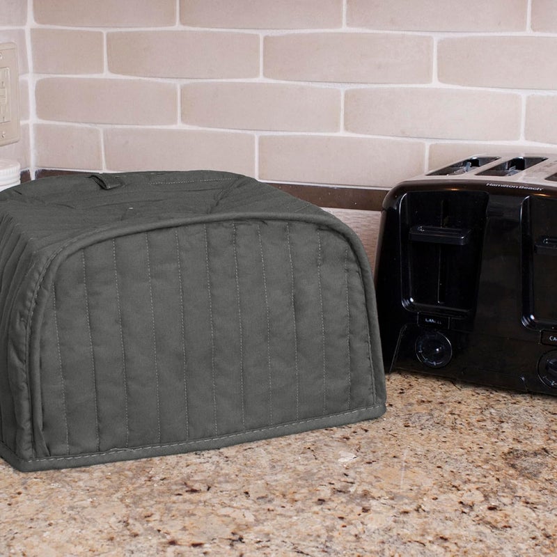 Ritz Polyester/Cotton Quilted Four Slice Toaster Appliance Cover, Dust and Fingerprint Protection, Machine Washable, Graphite Grey - Image 3