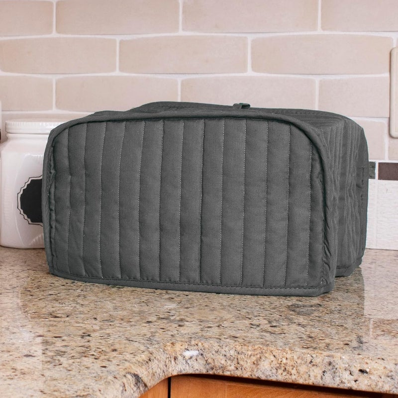Ritz Polyester/Cotton Quilted Four Slice Toaster Appliance Cover, Dust and Fingerprint Protection, Machine Washable, Graphite Grey - Image 4