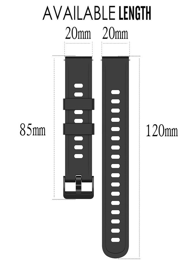 QGHXO Band for Amazfit GTS 4/4 Mini/3/2/2e/ GTR Mini/GTR 42mm/Active, Soft Silicone Replacement Band for Amazfit Bip 3/3 Pro/U Pro/S lite/Lite/S/U - Image 4