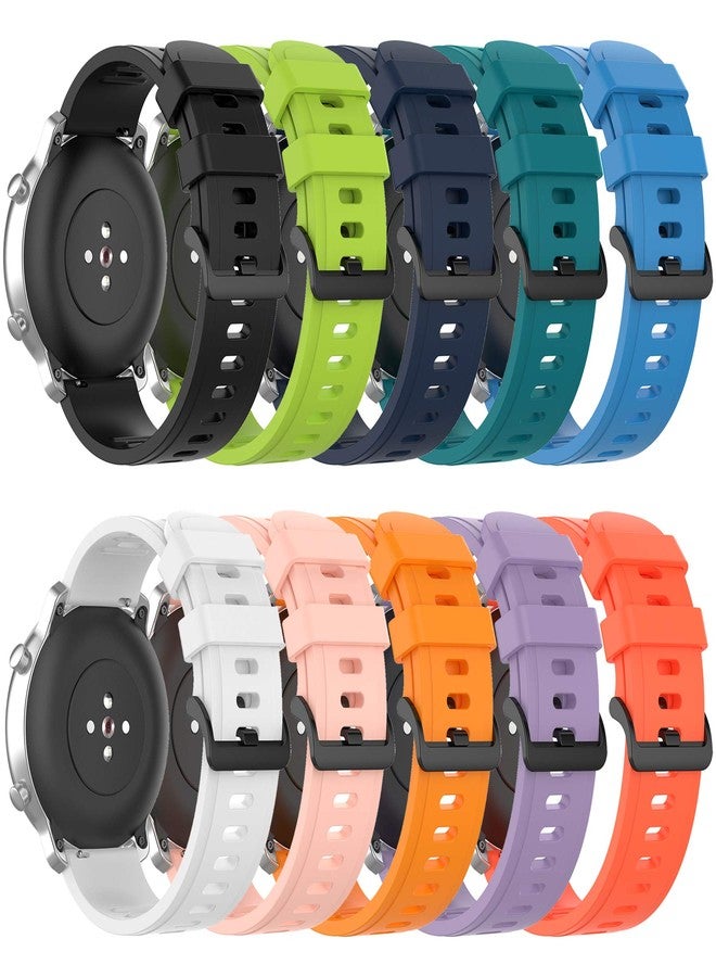 QGHXO Band for Amazfit GTS 4/4 Mini/3/2/2e/ GTR Mini/GTR 42mm/Active, Soft Silicone Replacement Band for Amazfit Bip 3/3 Pro/U Pro/S lite/Lite/S/U - Image 1