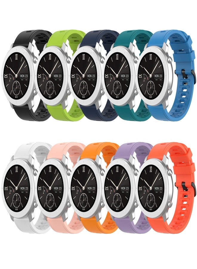 QGHXO Band for Amazfit GTS 4/4 Mini/3/2/2e/ GTR Mini/GTR 42mm/Active, Soft Silicone Replacement Band for Amazfit Bip 3/3 Pro/U Pro/S lite/Lite/S/U - Image 2