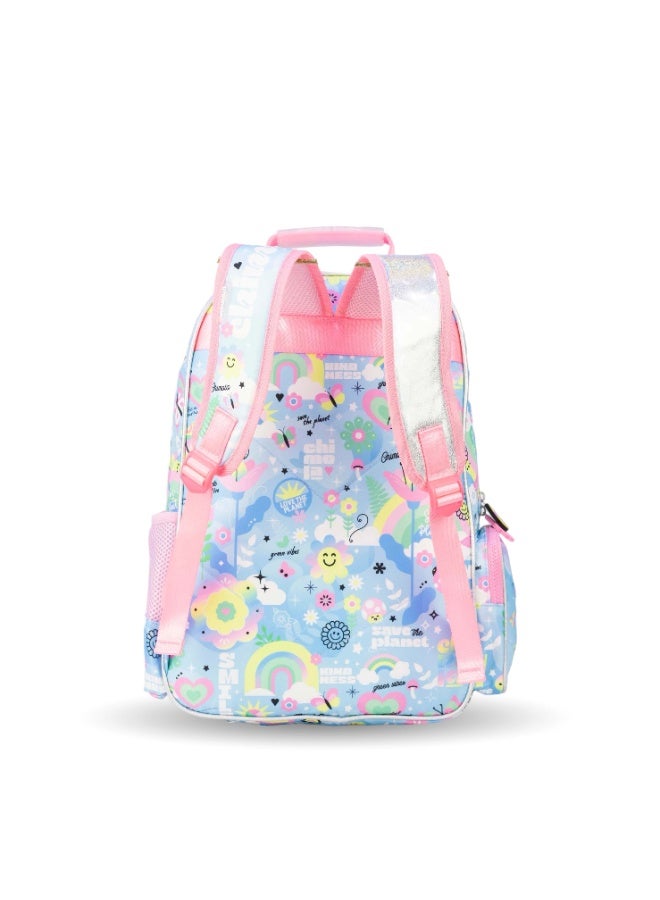 Fantastic mm041 Chemola Kids Backpack, Cartoon Rainbow Design, Unicorn and Flower Pattern  - Image 3
