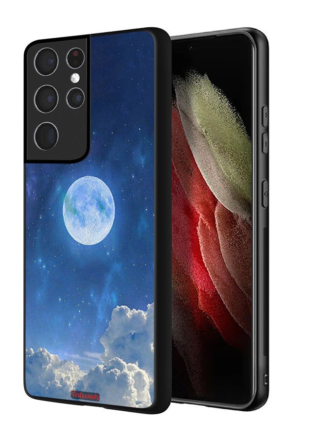Tolwak Samsung Galaxy S21 Ultra 5G Protective Case Cover Moon Clouds - Image 1