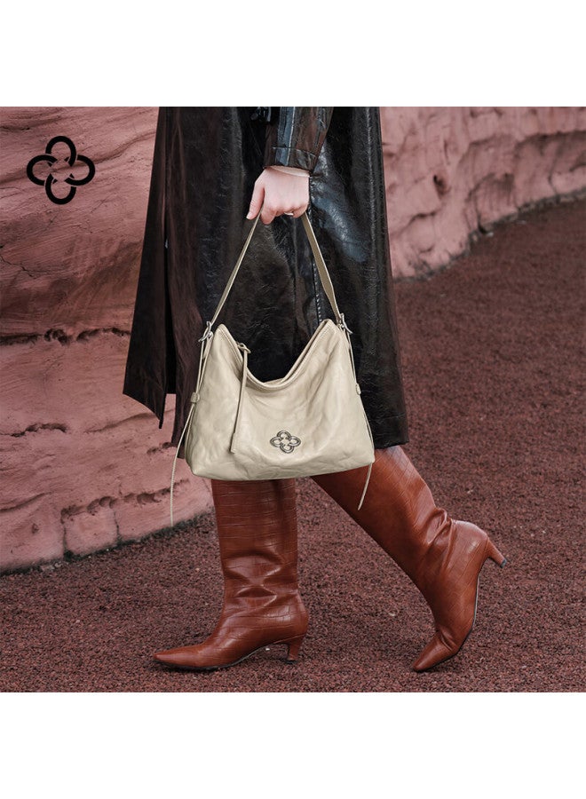 Cassile Celebrity-inspired Tote Bag For Women, Light Luxury Cowhide Hobo Bag With Strap, Birthday And New Year Gift - Image 2