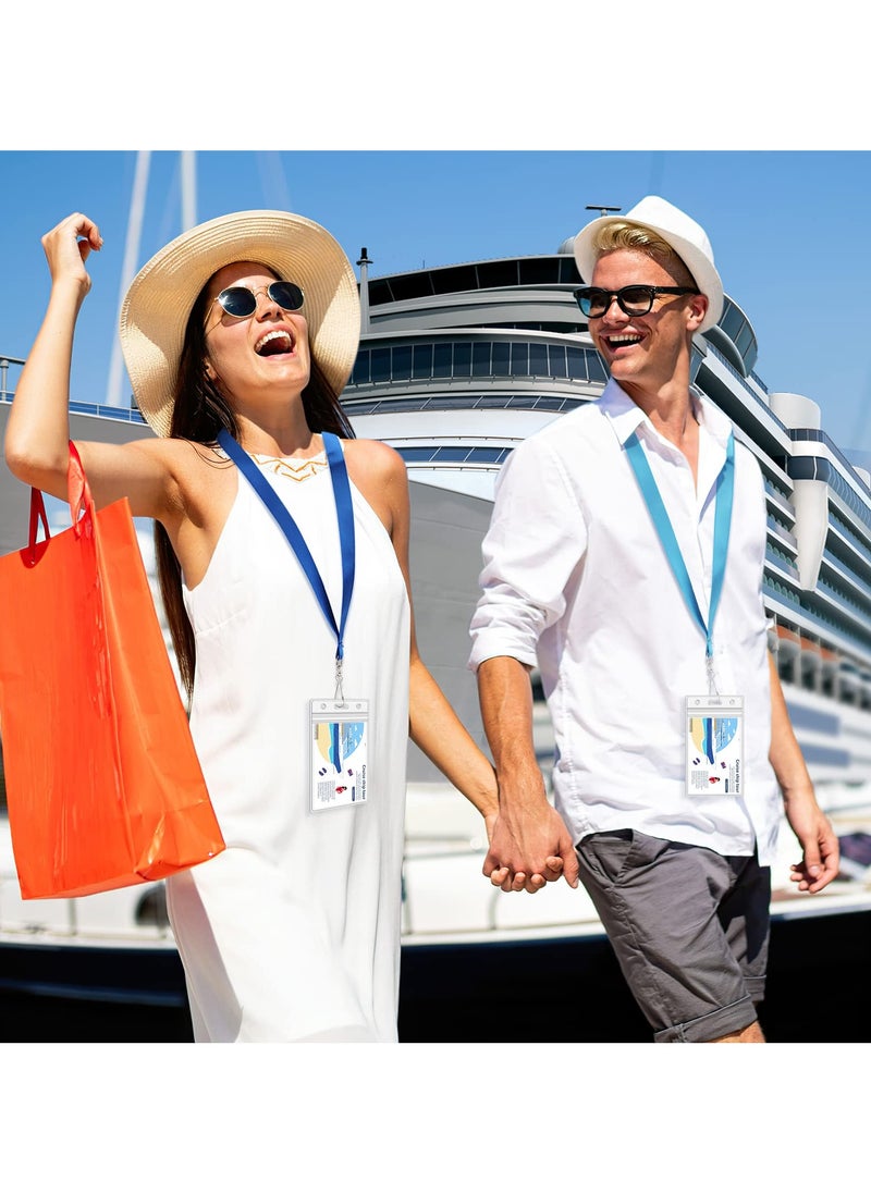 Generic - 8 Waterproof ID Card Holders with Colorful Lanyards, Durable and Ideal for Events, Cruises, and Festivals - Image 1