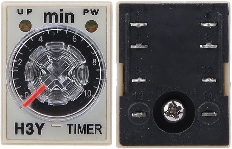 Aqxreight H3Y 2 8 Pin Time Relay 12VDC 0 10 Minutes Timer For Home Appliances - Image 5