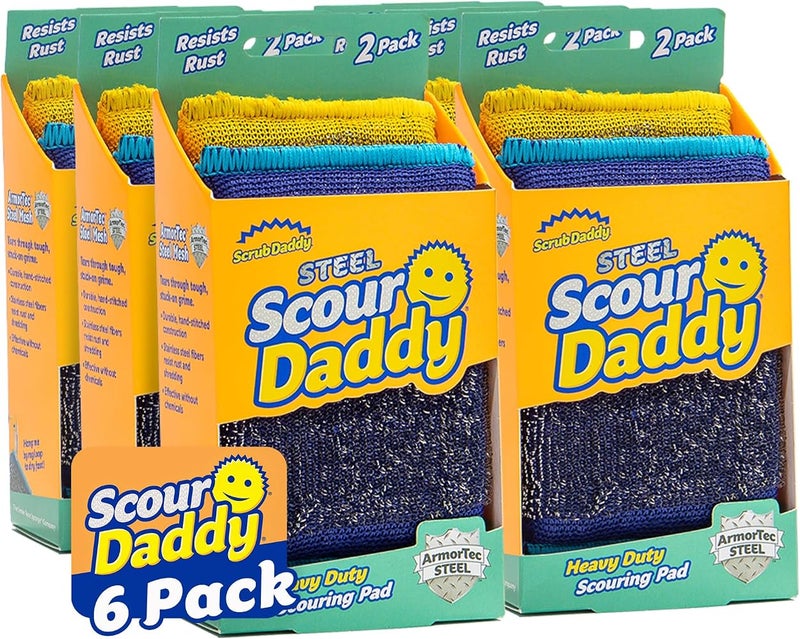 Scrub Daddy Scour Daddy Steel (2 Count x 6) - Image 1