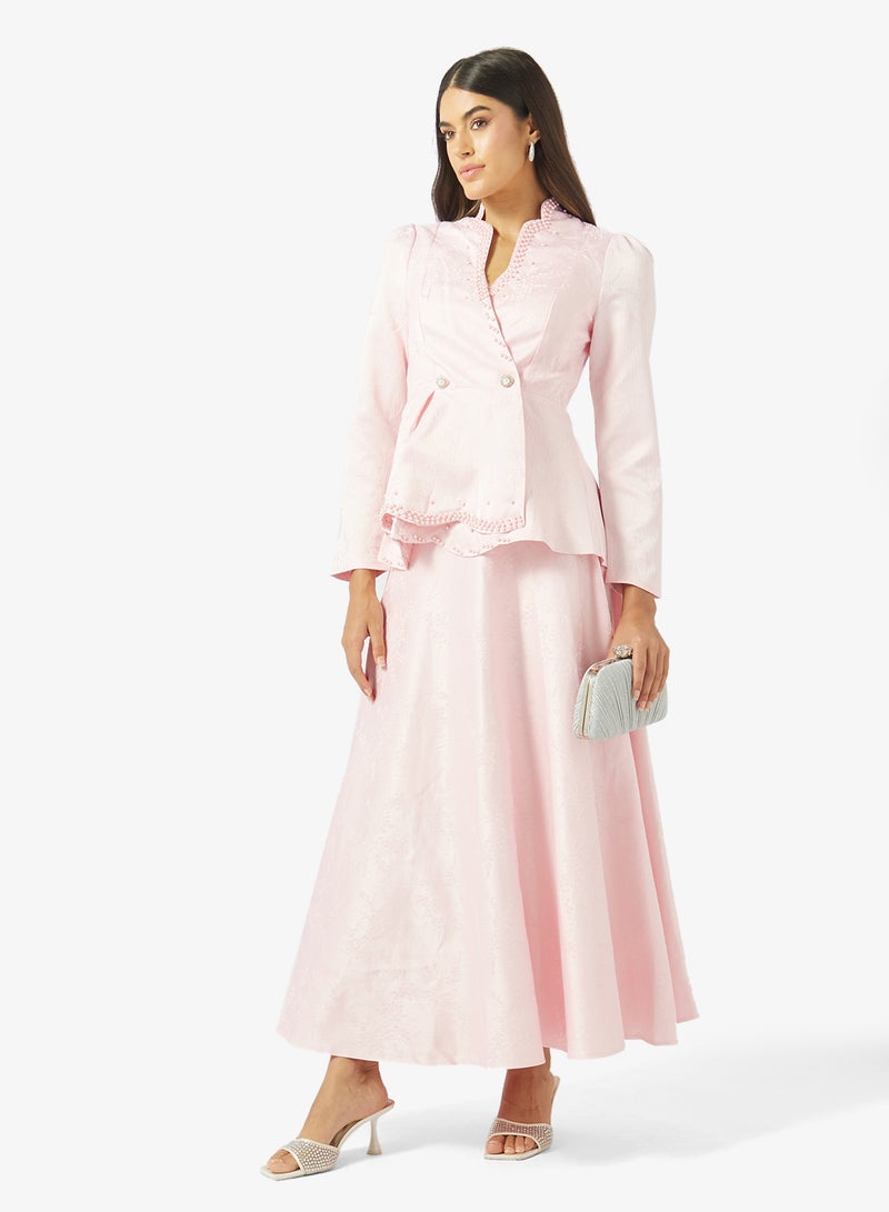Khizana Peplum Top & Skirt Set - Image 5