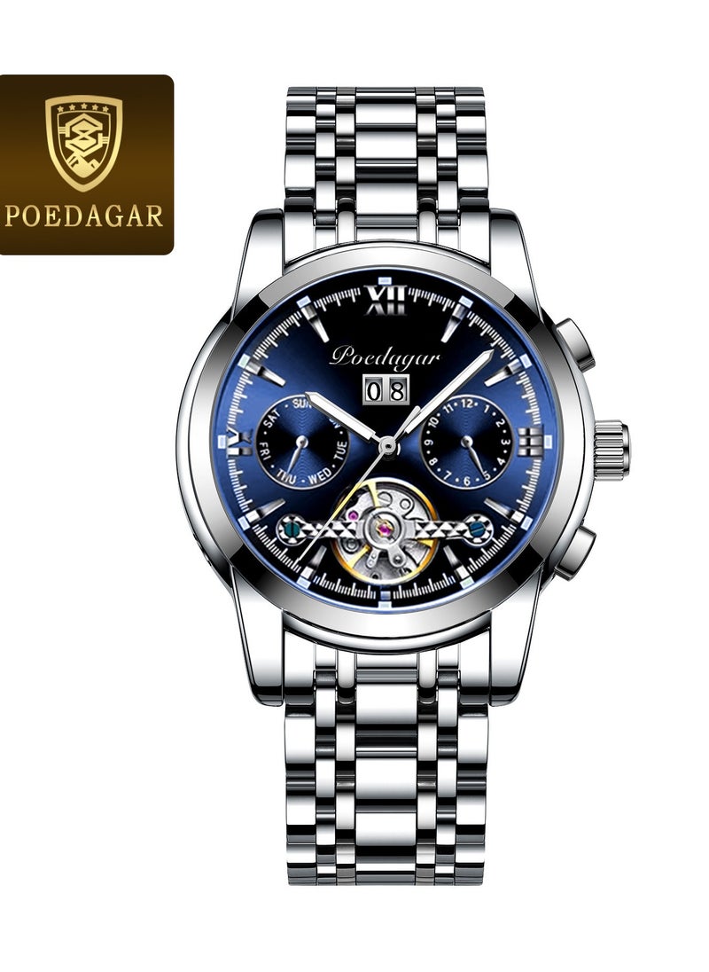 POEDAGAR Men's Automatic Watches ，Waterproof Luminous Men's Mechanical Watch- 41mm  - Image 1