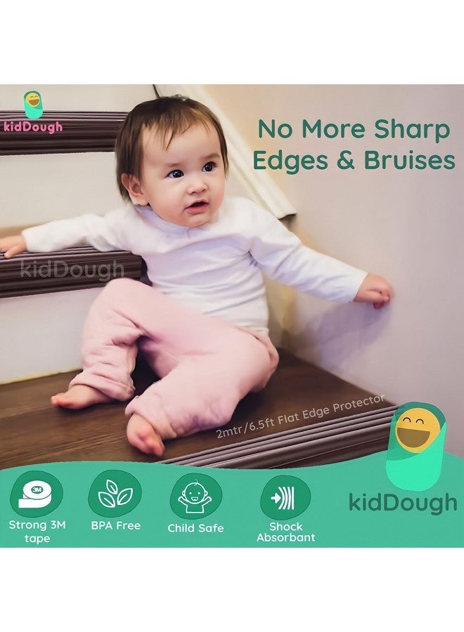 KidDough Baby Proofing Flat Edge Protector - 2 Meters Safety Strip, Furniture Edge Protector, Adjustable Dense Edge Guard For Kids Safety, Highly Shock Absorbant Edge Protector, Baby Safety Products - Image 3
