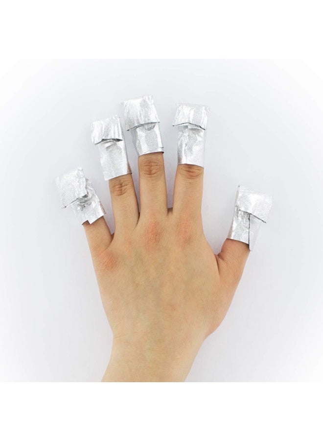 مايلي 100 قطعة من رقائق إزالة طلاء الأظافر الجل رقائق ألومنيوم مع وسادات قطنية خالية من الوبر مثبتة مسبقًا لإزالة طلاء الأظافر الجل بسرعة ولطف - Image 3