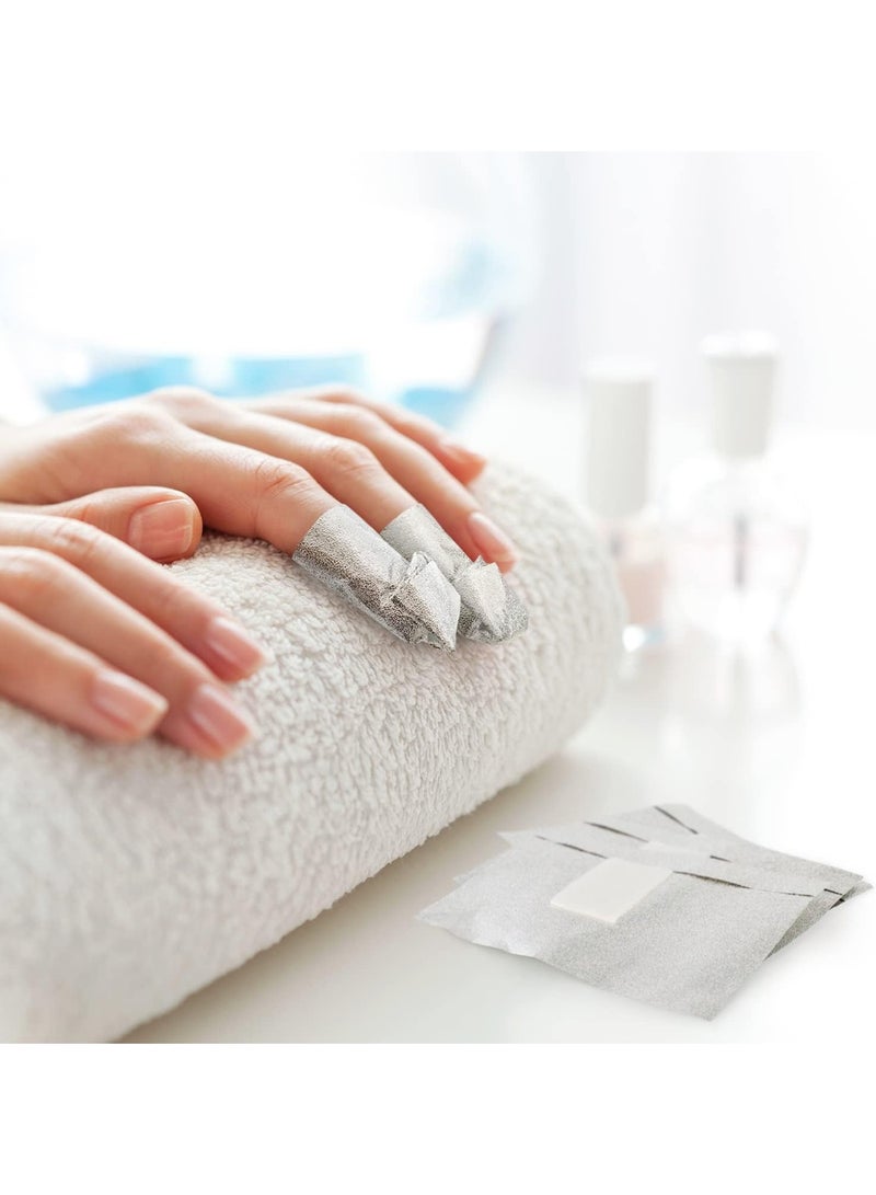 مايلي 100 قطعة من رقائق إزالة طلاء الأظافر الجل رقائق ألومنيوم مع وسادات قطنية خالية من الوبر مثبتة مسبقًا لإزالة طلاء الأظافر الجل بسرعة ولطف - Image 2