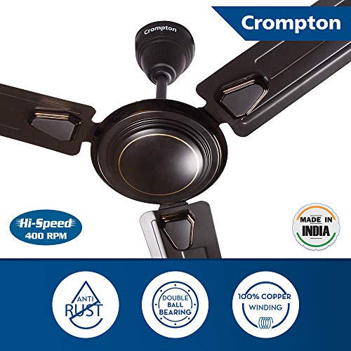 Crompton Super Briz Deco 1200 mm (48 Inch) High Speed Decorative Ceiling Fan (Smoked Brown), Pack Of 1, 4 stars - Image 2