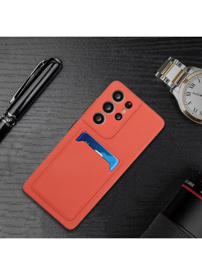 اس-توب جراب لهاتف Samsung Galaxy S22 Ultra 5G بتصميم فتحة بطاقة، جراب هاتف TPU مقاوم للصدمات - Image 5