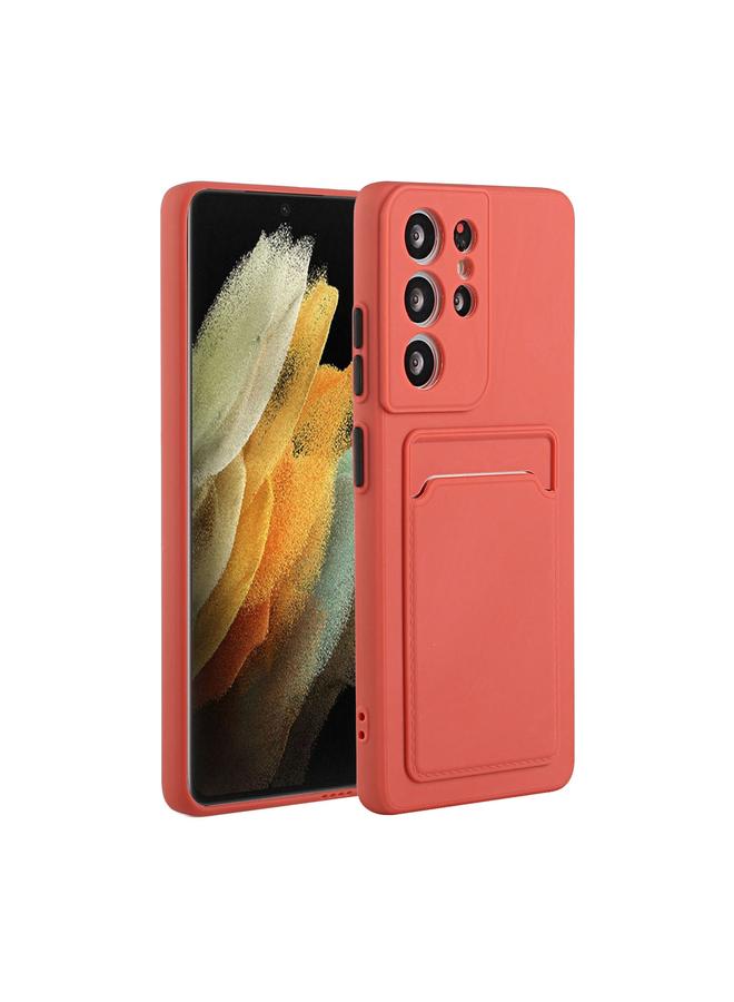 اس-توب جراب لهاتف Samsung Galaxy S22 Ultra 5G بتصميم فتحة بطاقة، جراب هاتف TPU مقاوم للصدمات - Image 1