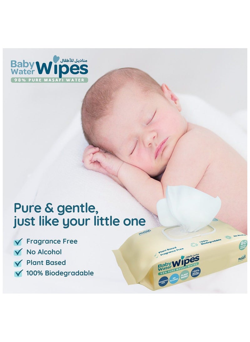 Masafi Pure Water Baby Wipes 80 Sheets - Image 4