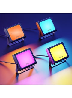 Govee 4-Piece Smart App Control Waterproof RGBICWW LED Smart Flood Light Set Multicolour 5.04 x 8.66 x 10.83 Inch H7060  - Image 3