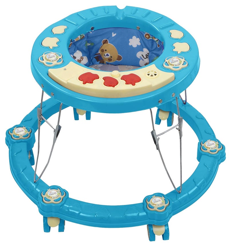 DELEE ODELEE Activity Foldable Baby Walker with Music for Boys and Girls Children for 6+ Months (Sky Blue) - Image 1