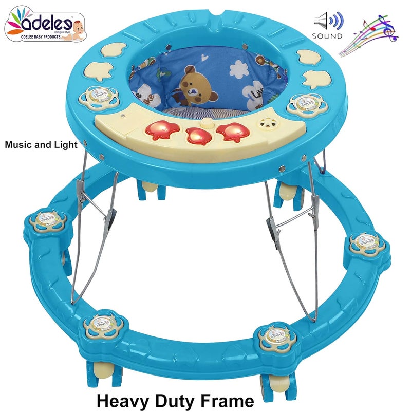 DELEE ODELEE Activity Foldable Baby Walker with Music for Boys and Girls Children for 6+ Months (Sky Blue) - Image 3