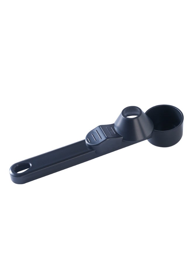Black Sliding Airtight Coffee Scoop, Food-Grade Measuring Spoon for Coffee & Milk Powder - Image 1