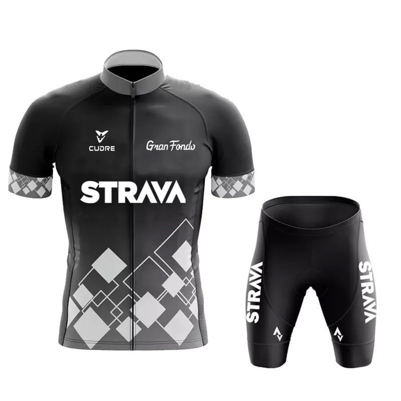 Cycling Short Sleeve Jersey Set Moisture-Wicking Quick-Dry Team Edition Strava - Image 1