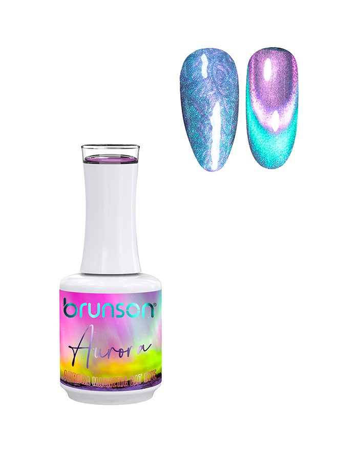brunson Cat Eye Gel Polish 15ml Aurora Reflective Sparkly Diamond Gel Effect Magnetic French Manicure Pedicure Gel Nail Polish Salon Quality Chip Resistant Gel Nail Extensions UV Gel Nail Paint for Nail Art - Image 1