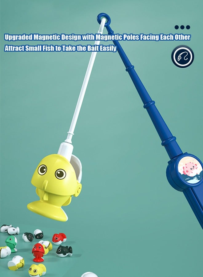 VUCATIN Fishing Toys for Kids Balance Scale Games Early Childhood Parent-Child Interactive Games With Music Stories 2 Toy Fishing Rods 21 Fish Learning and Educational Toys Sound Effect Toys (Blue)  - Image 4