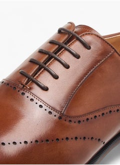 DUCHINI Men's Perforated Detail Lace-Up Oxford Shoes  - Image 4