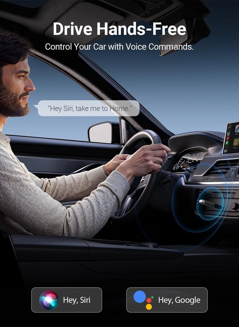 Chillspace 2-in-1 Wireless CarPlay & Android Auto Adapter, Plug & Play CarPlay Dongle Converts Wired to Wireless, Fast Auto-Connect, No Delay, Compact Design for iPhone & Android with USB/USB-C Port(Black) - Image 3