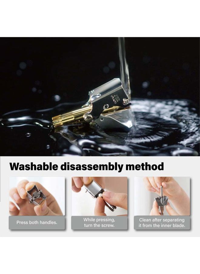 Royal [MADE IN KOREA] ROYAL Gold Nose hair trimmer for men, Golden Birdie, Allergy-free, Manual, Battery-free, Waterproof, Painless with Twelve Dual-Edged blades, Patented Mechanism ET-4PG  - Image 4