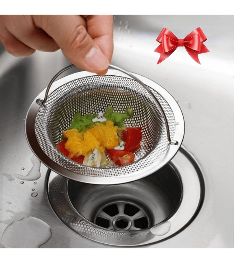 Newly Upgraded Silver Stainless Steel Kitchen Drain Filter Screen Anti Clogging Sink Drip Tray Rust Proof Durable Mesh Universal Kitchen Floor Drain For Home Cleaning - Image 2