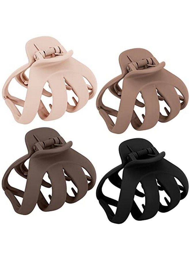 Cocide 4Pcs Hair Claw Clips For Women Acrylic Large Octopus Clip Nonslip Big Spider Hair Claw For Girls Surper Strong Hold Grip Hair Jaw Clip For Thick Hair Accessories For Beach Daily Party 3.1Inch (7) - Image 2