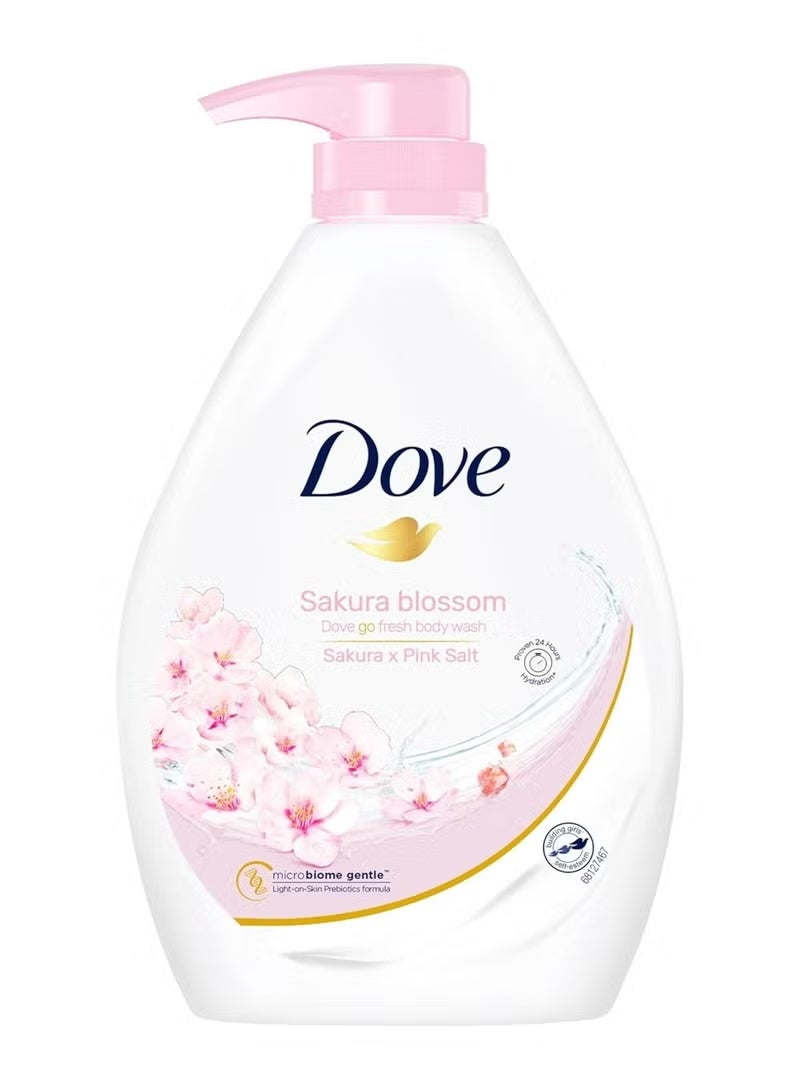 دوف غو فريش غسول جسم ساكورا بلوسوم مع ساكورا والملح الوردي – 1000 مل | رائحة زهرية منعشة | جل استحمام للتنظيف والترطيب العميق - Image 1